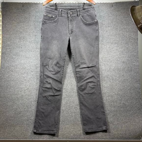 Kuhl Thermik Jeans 35X32 Stonewash Black Articulated Denim Stretch Casual - Picture 1 of 10